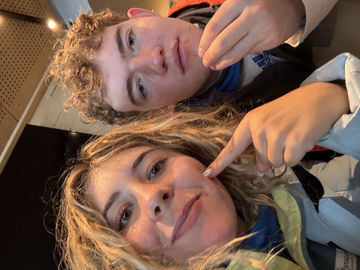Nova and Duncan après-ski