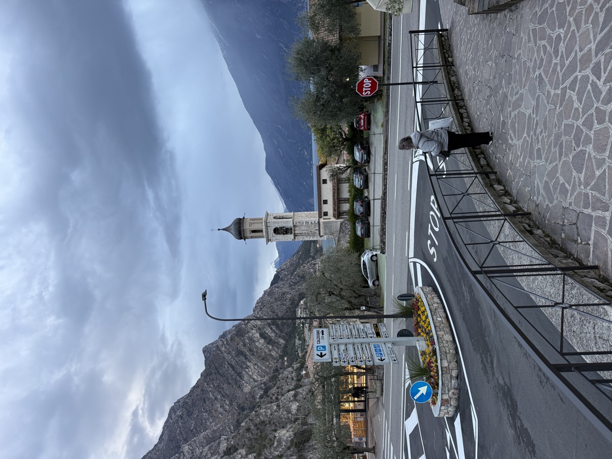 Limone sul Garda town center at dusk
