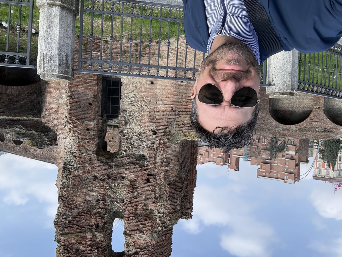 Adam at Roman ruins