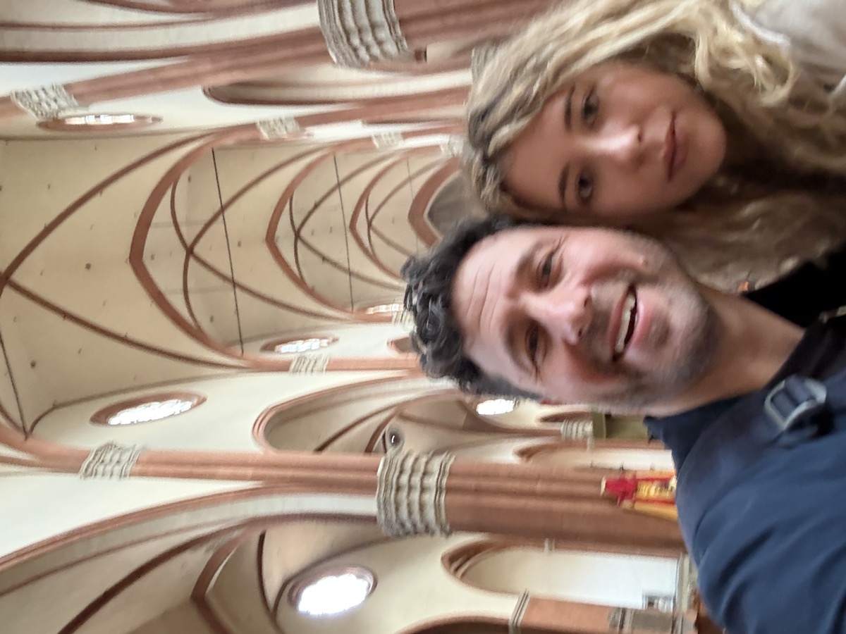 Adam and Nova inside San Petronio