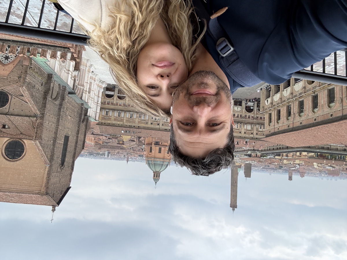 Rooftop selfie overlooking Bologna