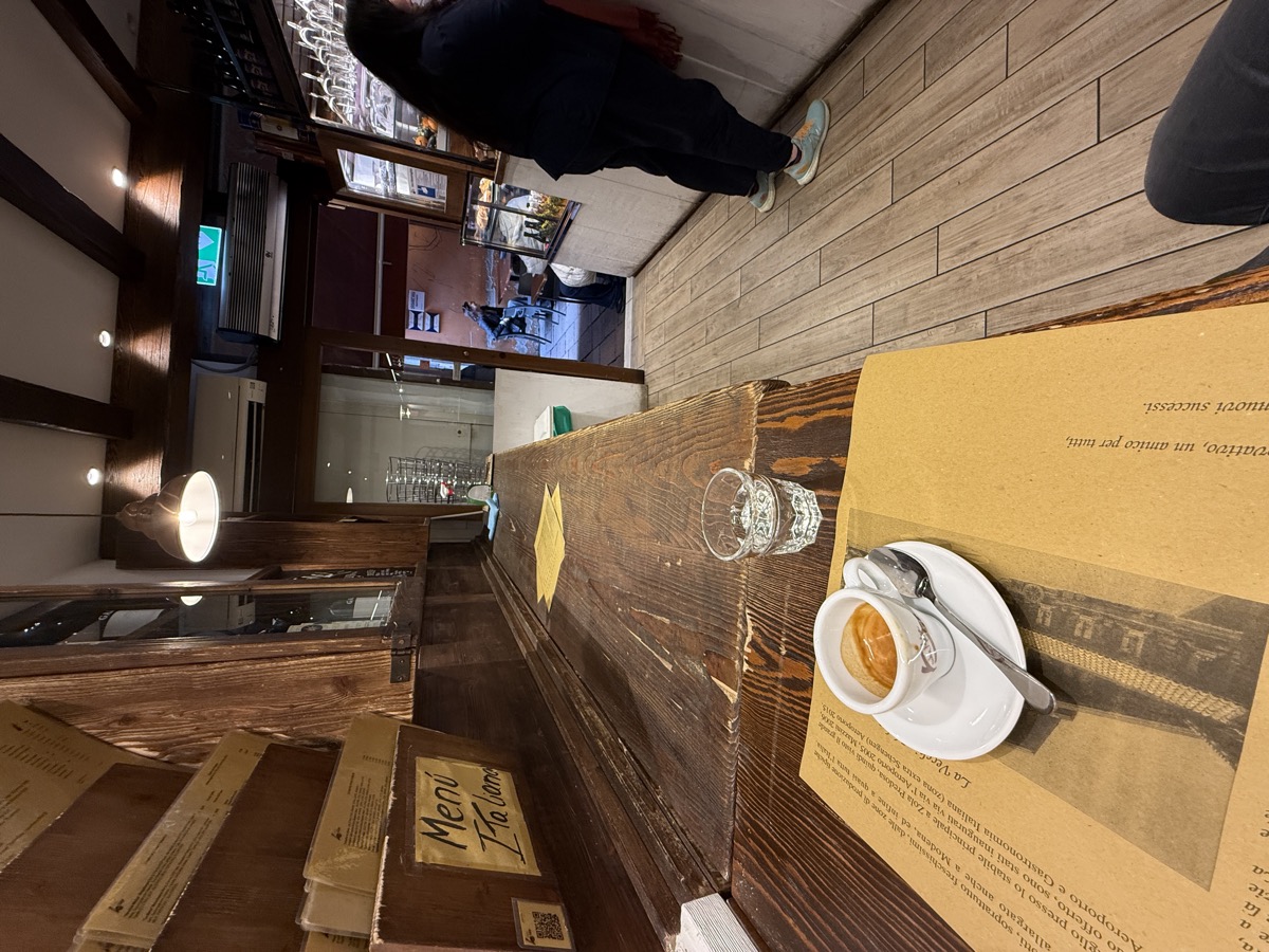 Espresso at a Bolognese café